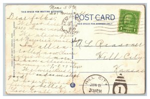 1935 Postcard KS State Teachers College Emporia KS Vtg. Aeroplane View Card 