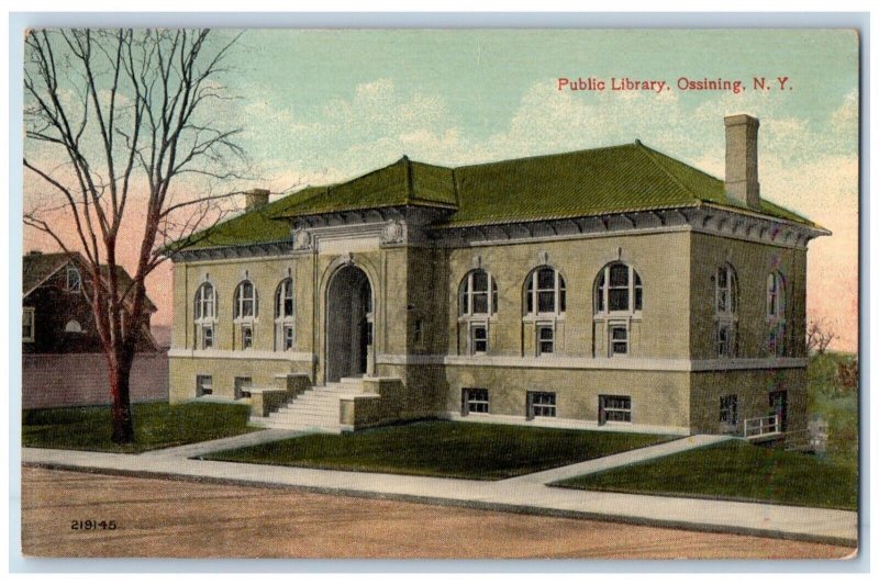 c1910's Public Library Ossining New York NY Unposted Antique Postcard