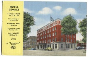 Postcard Hotel Lembke Valparaiso Indiana IN