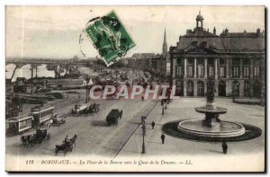 Bordeaux - Place de la Bourse to the dock of the Customs - Old Postcard