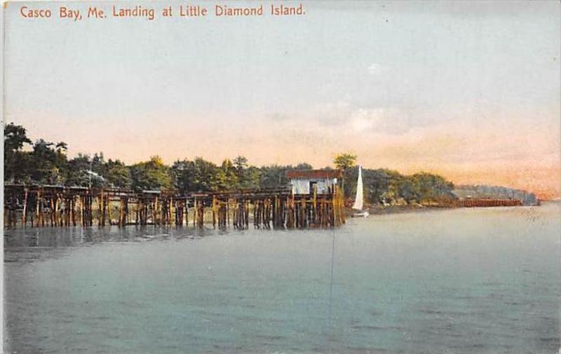 Maine Casco Bay Pier at Little Diamond Island