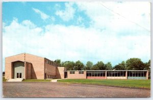 Bryan Ohio St. Patrick's Catholic Church & School Postcard 1960 Chrome