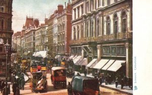 Vintage Postcard London Cheapside Buildings Thoroughfares Oilette Raphael Tuck