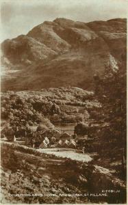 RPPC Postcard Drummond Arms Hotel & Birran St. Fillans Perth & Kinross Scotland