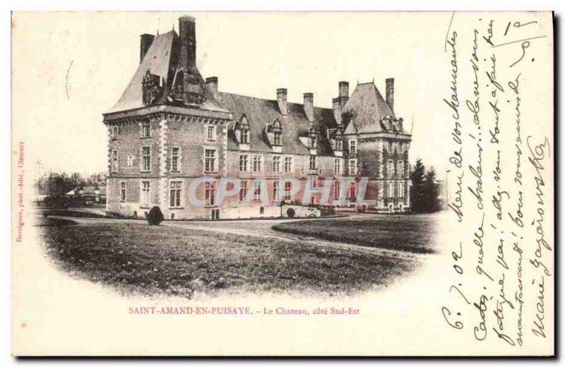 Postcard Old Chateau Saint Amand Puisaye