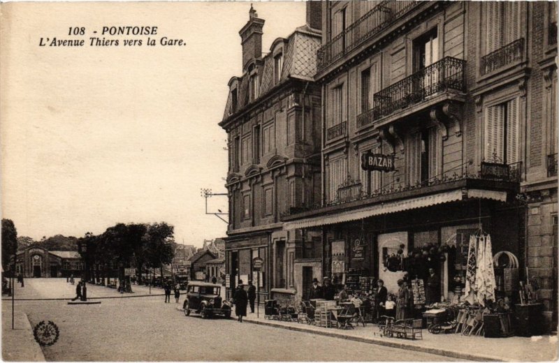 CPA PONTOISE - Avenue Thiers vers la Gare (68795)