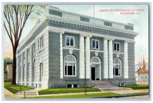 Rockford Illinois Postcard American Insurance Co Building c1910 Vintage Antique