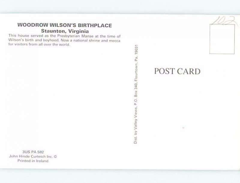 1980's ANTIQUE CAR AT WOODROW WILSON HOME Staunton By Harrisonburg VA d0238