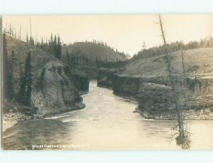 Pre-1918 rppc NICE VIEW Miles Canyon Crescent - Near Whitehorse YT i9142