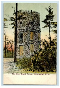 1908 The Gov. Smyth Tower Manchester New Hampshire NH Antique Postcard