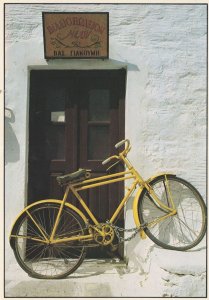 Greek Bicycle Padlock& Chain By Tavern Door Greece Postcard