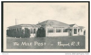 The Mile Post Restaurant Newport Rhode Island Roadside RI Postcard