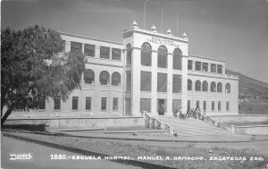 H71/ Foreign Postcard Zacategas Mexico RPPC c1940s Normal School 83