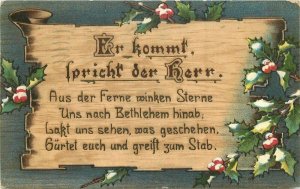 Arts Crafts German Holy Saying 1913 artist impression Postcard 21-455