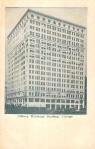 Chicago Illinois Railway Exchange Bldg Street View Antique Postcard K55163