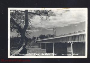 RPPC RED BLUFF CALIFORNIA SACRAMENTO RIVER BRIDGE REAL PHOTO POSTCARD