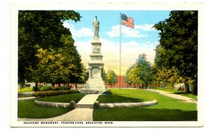 MA - Brockton. Perkins Park, Soldiers' Monument