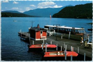 M-28946 The Tour Boat Doris and Small Craft Lake Placid New York