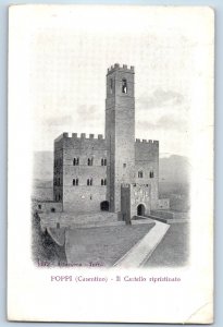 Italy Postcard Alterocca Terni Poppi (Casentino) The restored Castle 1910