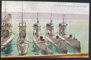 Mint USA Color Picture Postcard US Submarines Awaiting Orders