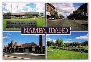 Postcard Continental Multi View Nampa Idaho