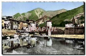 Modern Postcard Sospel view on the Bevera and the Old Bridge