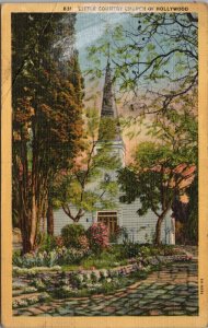 Little Country Church of Hollywood CA Postcard PC383