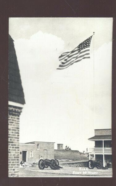 RPPC BALTIMORE MARYLAND FORT MCHENRY US ARMY BASE REAL PHOTO POSTCARD