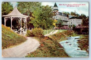 1911 Hot Springs South Dakota Postcard Hygeia Spring Gillespie Hotel Building