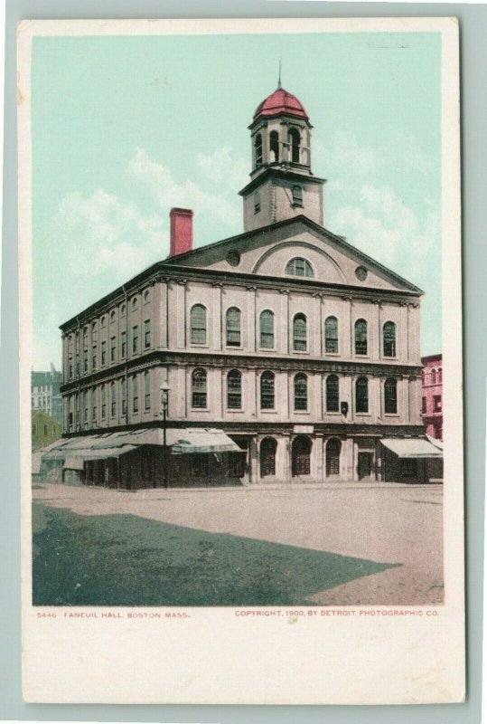 Boston Massachusetts~Faneuil Hall~Ramshackle Awnings~1900 Detroit Pub Co~#5446 