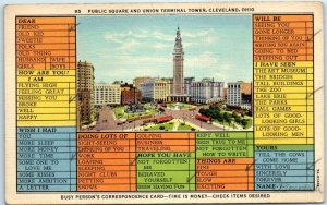 M-1439 Public Square And Union Terminal Tower Cleveland Ohio