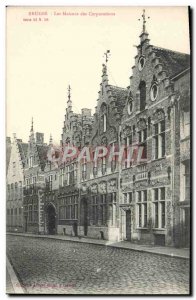 Old Postcard Bruges Houses Of Corporations