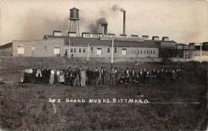 LPS63 Rittman Ohio The Ohio Box Board Works Company Postcard RPPC