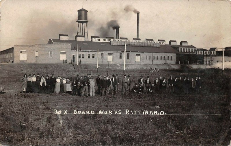 LPS63 Rittman Ohio The Ohio Box Board Works Company Postcard RPPC