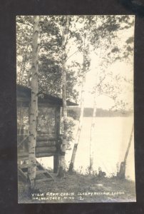 RPPC HACKENSACK MINNESOTA SLEEPY HOLLOW LODGE VINTAGE REAL PHOTO POSTCARD