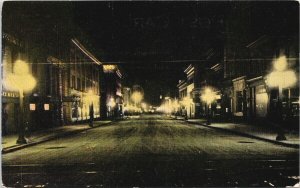 Toronto Ontario Bay Street at night Richmonde Sales Postcard G84