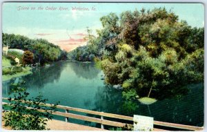 x12 LOT c1910s Waterloo, IA Various Cedar River Views Litho Photo Postcards A64