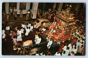 Singapore Postcard Thaipusam Lord Subramaniam's Hindu Festival c1950's