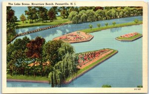 Postcard - The Lake Scene at Riverview Beach - Pennsville, New Jersey