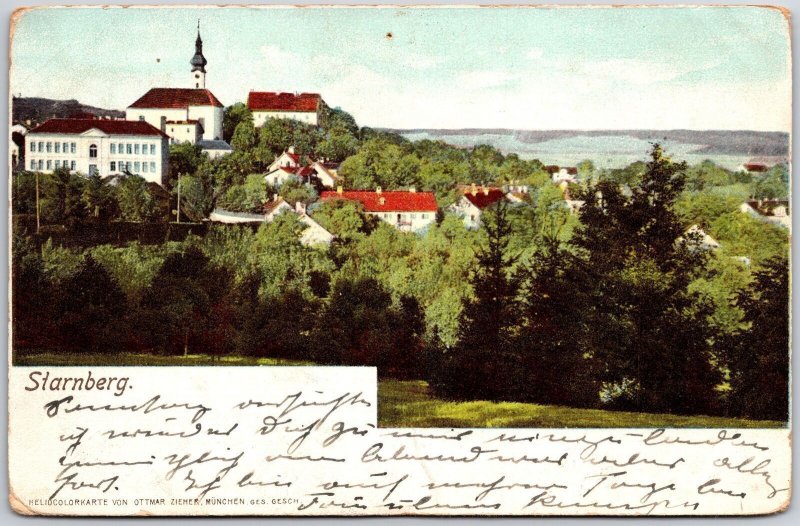 1910's Starnberg Germany Residential Houses Trees Posted Postcard