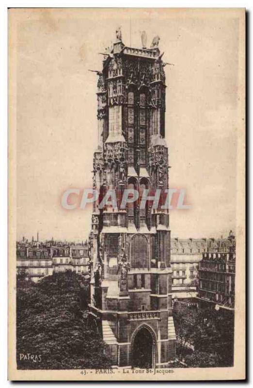 Paris Old Postcard Tour Saint Jacques