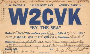 W2CVK Asbury Park, NJ, USA QSL 1931 