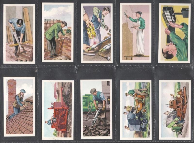 Priory Tea Cards(x24) - Men at Work - Reproduced 