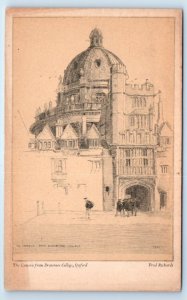 OXFORD The Camera from Brasenose College ENGLAND UK Artis Fred Richards Postcard