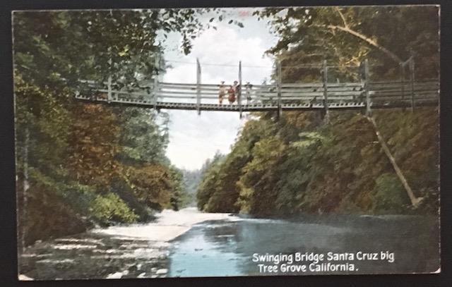 Swinging Bridge Santa Cruz big Tree Grove California Charles Weidner