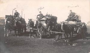 D86/ Occupational RPPC Real Photo Postcard c1910 Canada Delivery Wagons 5