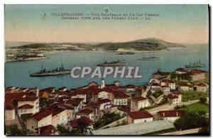 Old Postcard Vue Generale Villefranche and Cap Ferrat Charter