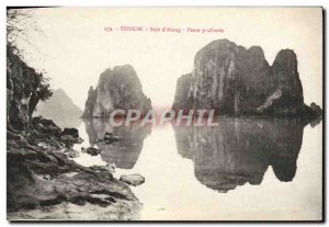 Old Postcard Tonkin Bay D & # 39Along Deep Pass