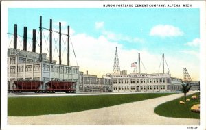 Huron Portland Cement Company, Alpena MI Vintage Postcard L75