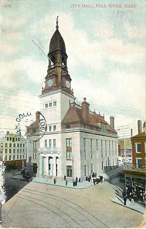 D/B City Hall Fall River Massachusetts MA 1907